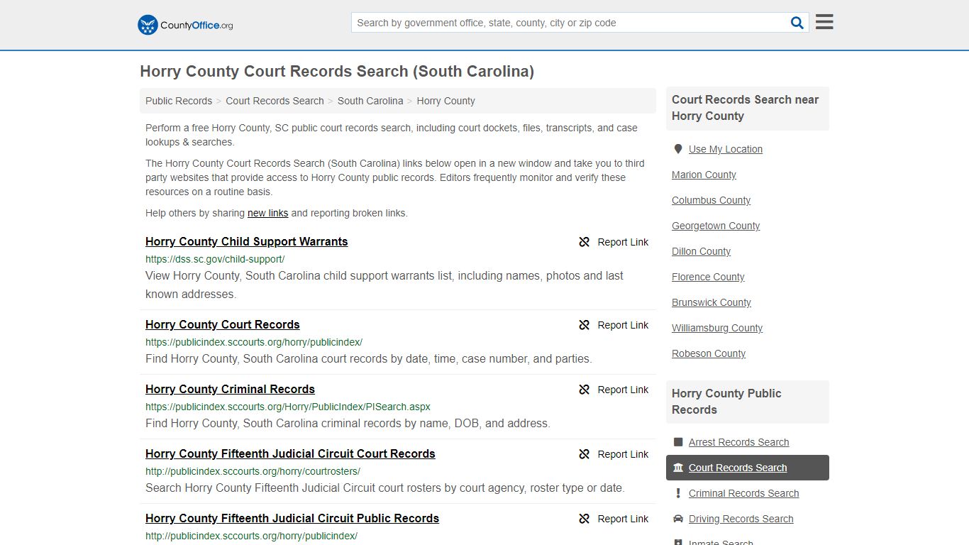 Court Records Search - Horry County, SC (Adoptions ...